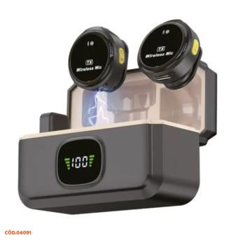 MICROFONE DE LAPELA DUPLO TIPO C ANTI RUIDO
