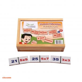 DOMINO EDUCATIVO MULTIPLICAÇAO 28 PEÇAS