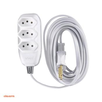 EXTENSAO CABO 5M PP 3VIAS 2P+T CZ ILUMI