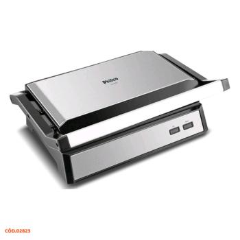 SANDUICHEIRA GRILL 2 EM 1 PGR32 CHAPA 180º PRETO/INOX PHILCO