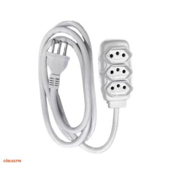 EXTENSAO CABO 3M PP 3VIAS 2P+T CZ ILUMI
