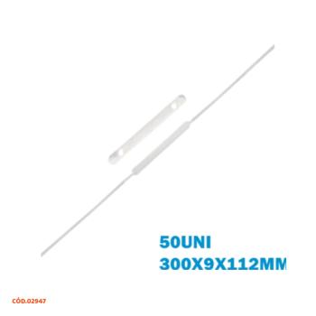 GRAMPO TRILHO PLASTICO ESTENDIDO 300X9X112 DELLOFIX 50 UNIDADES