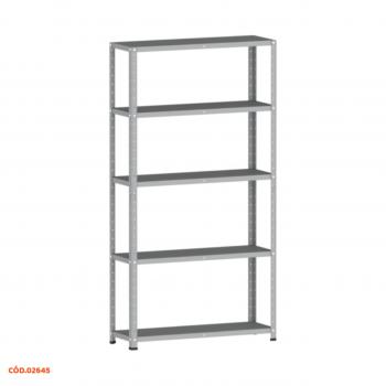 ESTANTE DE AÇO 4 PRATELEIRAS ESTRUTURA METALICA 1400MM SEM REFORÇO EPL-4A-VU CINZA