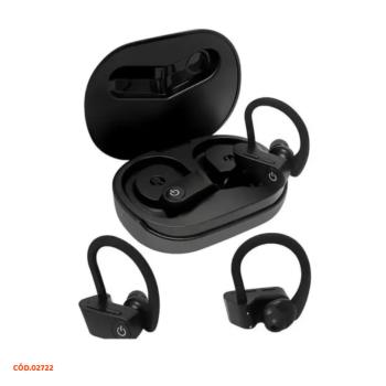 FONE DE OUVIDO ESPORTIVO KAPBOM KA-790E SEM FIO BLUETOOTH COR PRETO