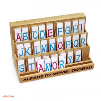 ALFABETO MOVEL DEGRAU MDF 146 PECAS PVC ENCAIXE