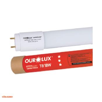 LAMPADA DE LED TUBULAR 18W BIVOLT 6500K OUROLUX