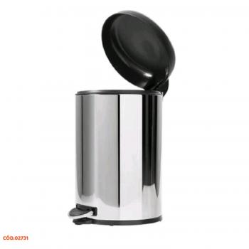 LIXEIRA AÇO INOX BRINOX 15 LITROS COM PEDAL