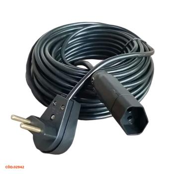 EXTENSAO ELETRICA 50 METROS 10A 2X1,0 PP PRETO