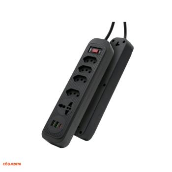 FILTRO DE LINHA EXTENSAO 4 TOMADAS 2 USB 1 TYPE C E TOMADA 1 UNIVERSAL BIVOLT WKC4221 BLACK