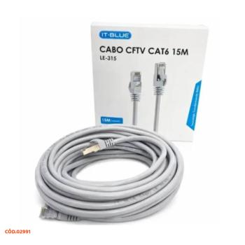 CABO DE REDE CAT 6 15 METROS RJ45 LE-315