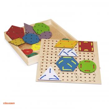 ALINHAVOS FORMAS GEOMETRICAS MDF 12 PECAS CX MDF