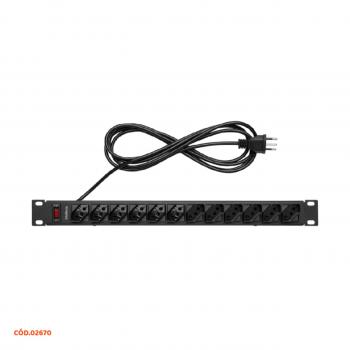 PROTETOR ELETRONICO COM 12 TOMADAS PARA RACK EPR 212