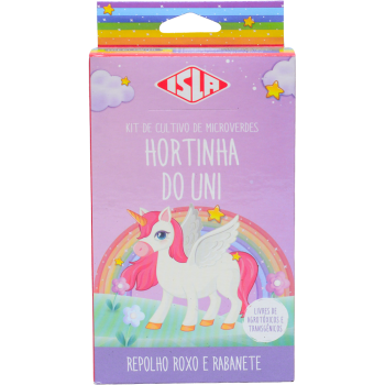 Kit de Cultivo de Microverdes Isla Hortinha do Uni Repolho Roxo e Rabanete