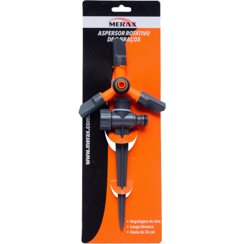 Aspersor Rotativo de 3 Braços 24cm MERAX