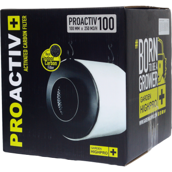Exaustor Filtro de Carbono Ativado ProActiv 100mm/250m³/h HIGH PRO GARDEN
