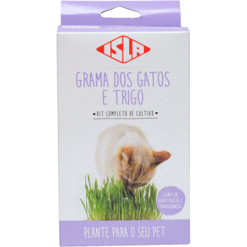 Kit Completo de Cultivo Isla Grama dos Gatos e Trigo