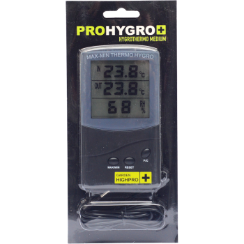 Medidor de Temperatura e Umidade PRO HygroTherm Medium com Sonda 1,5m HIGH PRO GARDEN
