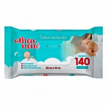 Toalha Umedecida MEU NENÊ 20cmX13cm - 140 und/Pacote