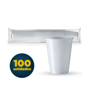 Copo Plástico 180ml PS C/100 UND