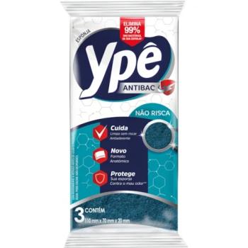 Esponja Não Risca Antibac YPÊ C/03 UND