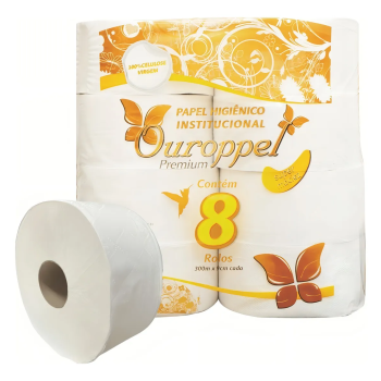 Papel Higiênico Rolão OUROPPEL Premium C/08 Rolos 300m