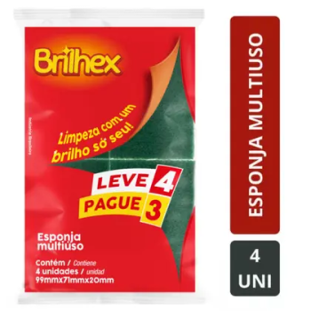 Esponja C/04 (LEVE 4 PAGUE 3 BRILHEX) ALKLIN