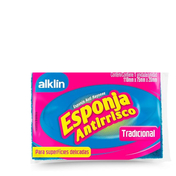 Esponja ALKLIN Dupla Face Antirrisco (Azul) UND