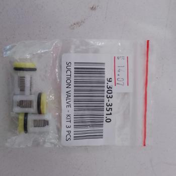 93033510 - (E3D7F) VALVULA DE SUCCAO - KIT 3 PECAS - KARCHER NOVA