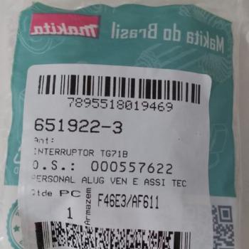 651922-3 - INTERRUPTOR TG71B