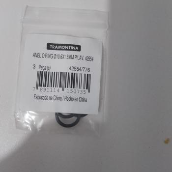 42554776 (GA11C) ANEL O RING 10.6X1.8MM P/LAV. 4255 - KIT COM 3