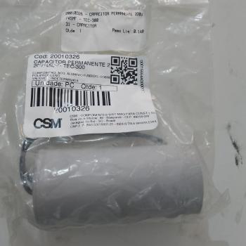 20010326 CAPACITOR PERMANENTE 220V/45MF/450VAC - TALHA ELETRICA TEC-300