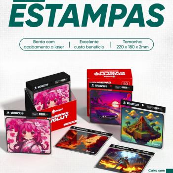 MOUSEPAD GAMER EG400 PEQUENO (QUADRADO 220*180*1,2MM) SORTIDO EVOLUT