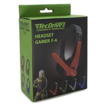 FONE DE OUVIDO HEADSET PC-GAMER COM MICROFONE TECDRIVE F-6