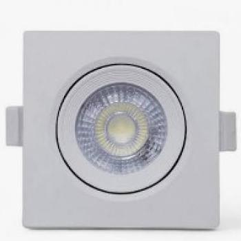 LUMINARIA SPOT 5W - BRANCO QUENTE - QUADRADA