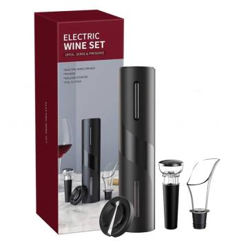 KIT ABRIDOR DE GARRAFA VINHO - ELETRIC WINE SET