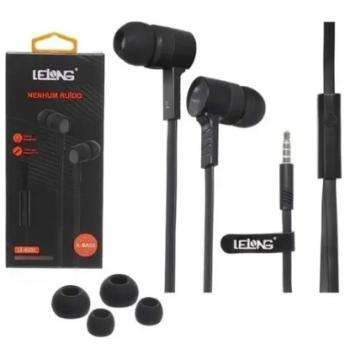 FONE DE OUVIDO COM MICROFONE LELONG LE 0201
