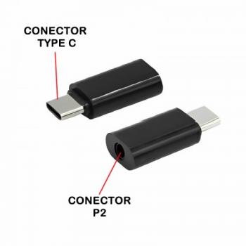 ADAPTADOR CONECTOR TIPO C X P2