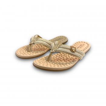 7163.131 Sandália Modare Creme/Dourado/Camel