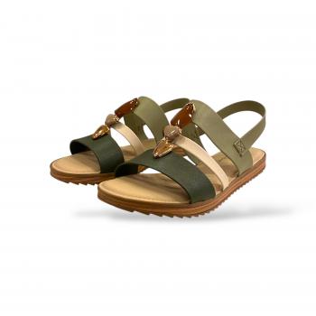 7141.144 Sandália  Modare Verde/Oliva/Creme
