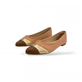 7334.253 Sapatilha Modare Nude/Dourado/Avela