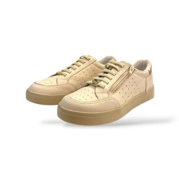 37023SOF Tênis Marina Mello Porcelana/Ouro