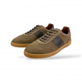 13902EL Sapato Savelli Cinza Claro/Grafite/Tan Suede