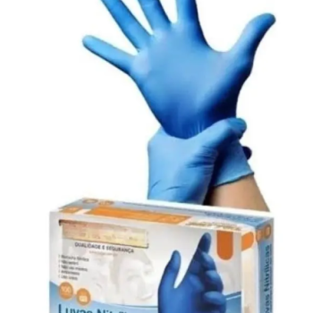 LUVA NITRILICA AZUL G