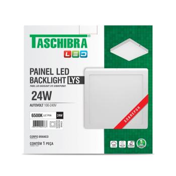 PLAFON LED EXTERNO QUADRADO 24W 6500K 30CM - TASCHIBRA