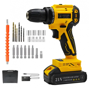PARAFUSADEIRA A BATERIA 21V MOTOR BRUSHLESS - VONTADE AFIADA