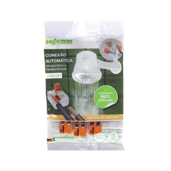 CONECTOR EMENDA WAGO FLOW 2POLO 6MM C/3P 612