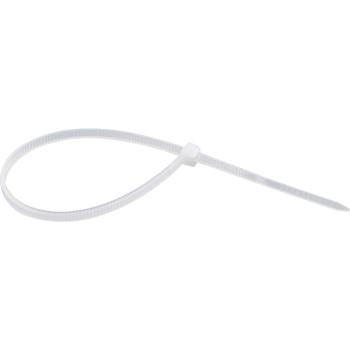 ABRAÇADEIRA DE NYLON (ENFORCA GATO) 400 X 4,8 BRANCO 100 UND.