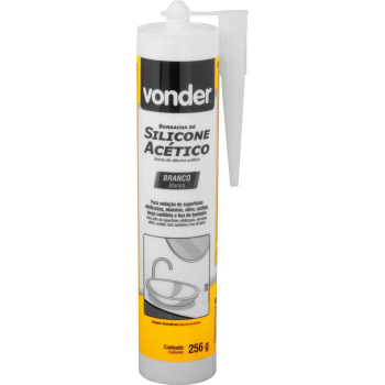 SILICONE ACÉTICO 256G BRANCO - VONDER