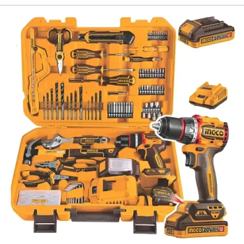KIT 165 PCS PARAFUSADEIRA/FURADEIRA BL 66 Nm IMPACTO 1/2Pol A BAT 20V P20S - INGCO
