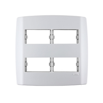 PLACA ILUMI SLIM 4X4 BRANCA (4 MODULOS HORIZONTAL)